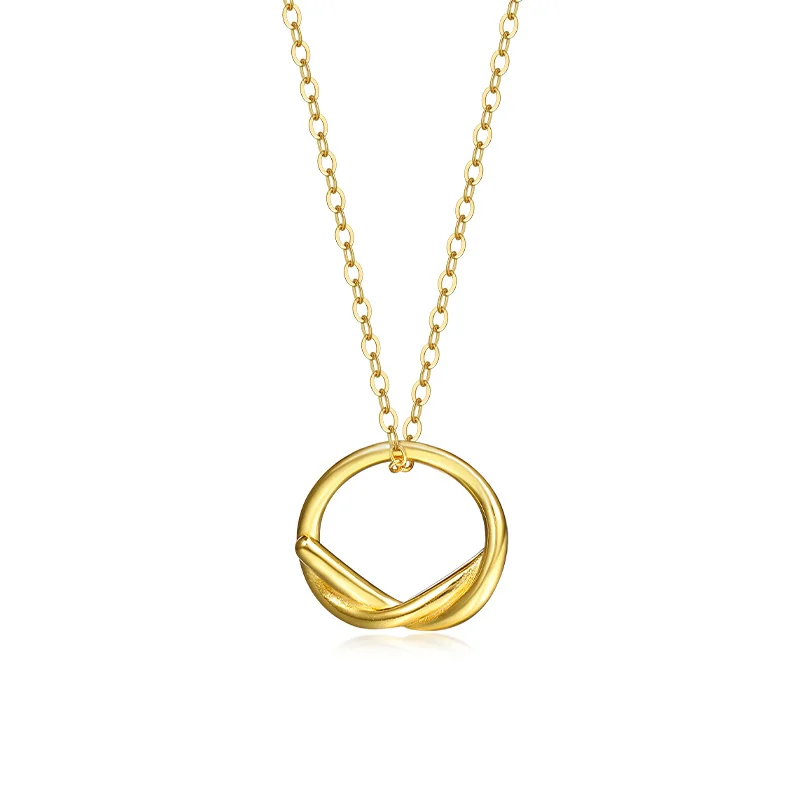 Minimalist Wholesale 925 Sterling Silver 18K Gold Plated Hollow Cut Circle Pendant Necklace for Women
Minimalist Wholesale 925 Sterling Silver 18K Gold Plated Hollow Cut Circle Pendant Necklace for Women