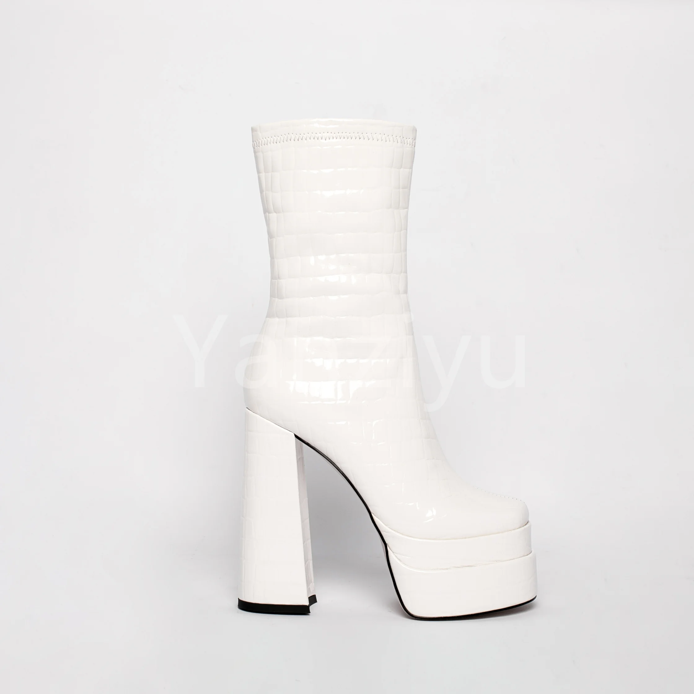 White Women Ankle Boots PU Leather Crocodile Women Motorcycle Boots Platform Super Square High Heel Zipper Women's Boots
White Women Ankle Boots PU Leather Crocodile Women Motorcycle Boots Platform Super Square High Heel Zipper Women's Boots