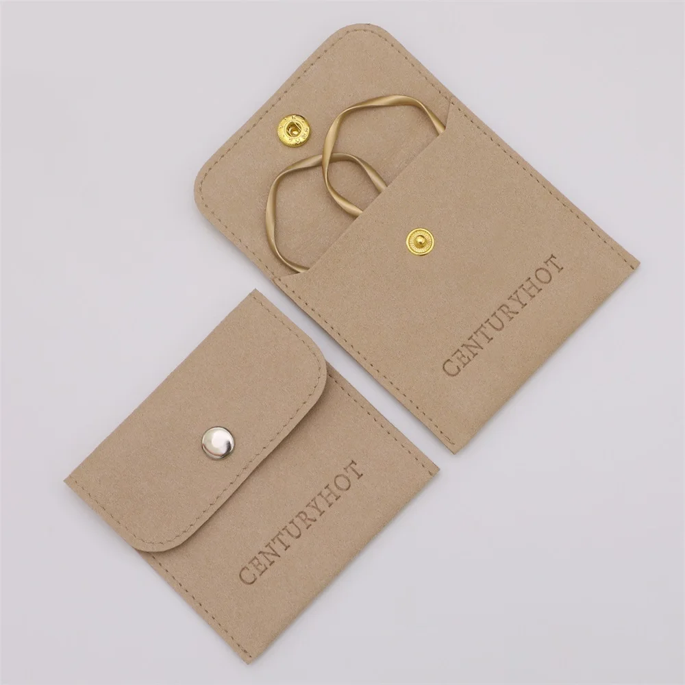 Wholesale Sand color Microfiber Jewelry bags With Logo Earring Necklace Bracelet Packaging Bags Jewelry pouch With Snap Button
Wholesale Sand color Microfiber Jewelry bags With Logo Earring Necklace Bracelet Packaging Bags Jewelry pouch With Snap Button