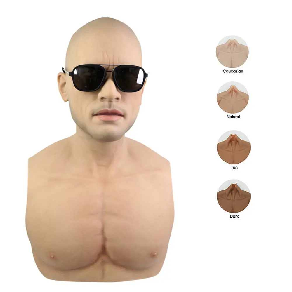 Realistic Real Human Party Head Cover Makeup mask with neck Face male Mask for Crossdresser Cosplay Costume Party
Realistic Real Human Party Head Cover Makeup mask with neck Face male Mask for Crossdresser Cosplay Costume Party