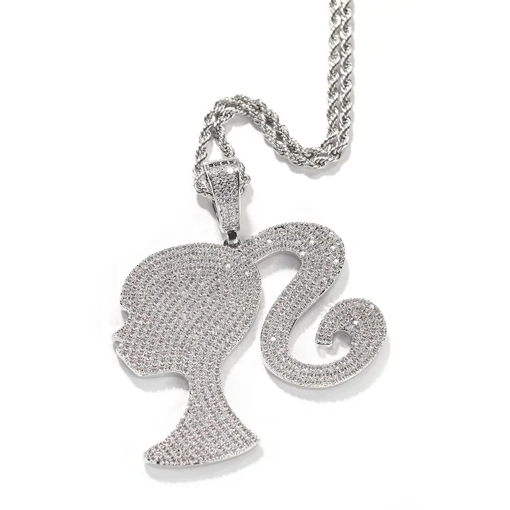 Iced Out Cubic Zirconia Diamond Silver Jewelry Gold Plated Fly Girl Pendant Necklaces
Iced Out Cubic Zirconia Diamond Silver Jewelry Gold Plated Fly Girl Pendant Necklaces