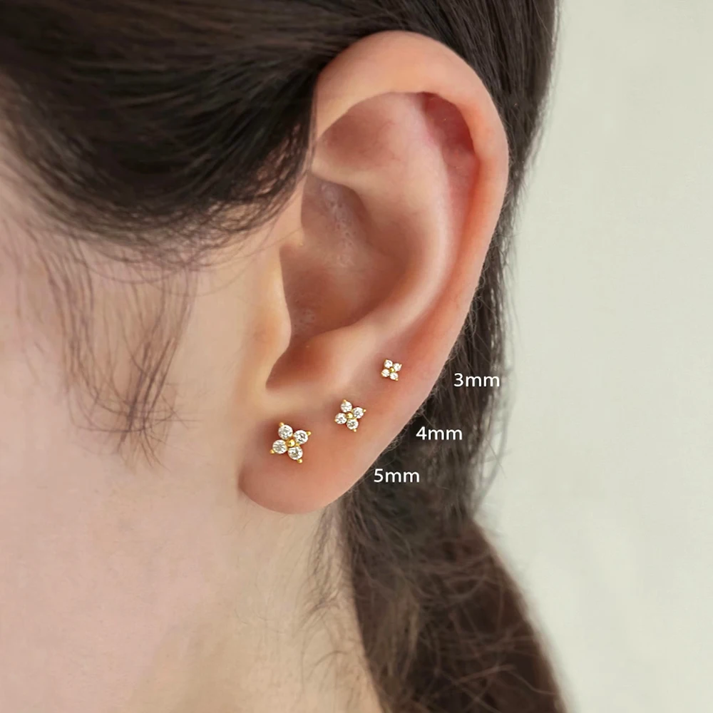 CANNER 3Pcs/Set Simple s925 Sterling Silver Exquisite Flowers Diamond Girls Kids Small Stud Earrings 18k Jewelry
CANNER 3Pcs/Set Simple s925 Sterling Silver Exquisite Flowers Diamond Girls Kids Small Stud Earrings 18k Jewelry