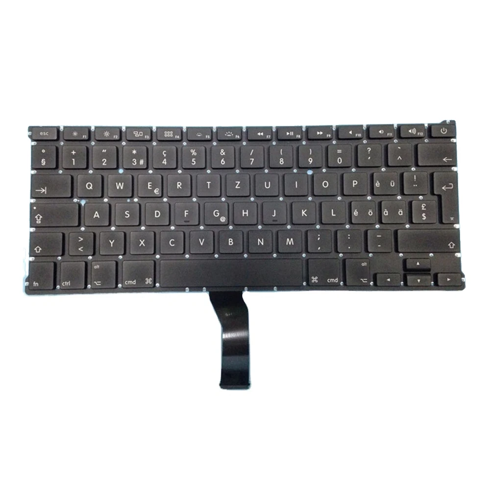 

HK-HHT black laptop keyboard For A1369 A1466 SW layout with backlight with pointer notebook keyboard customizable keyboard