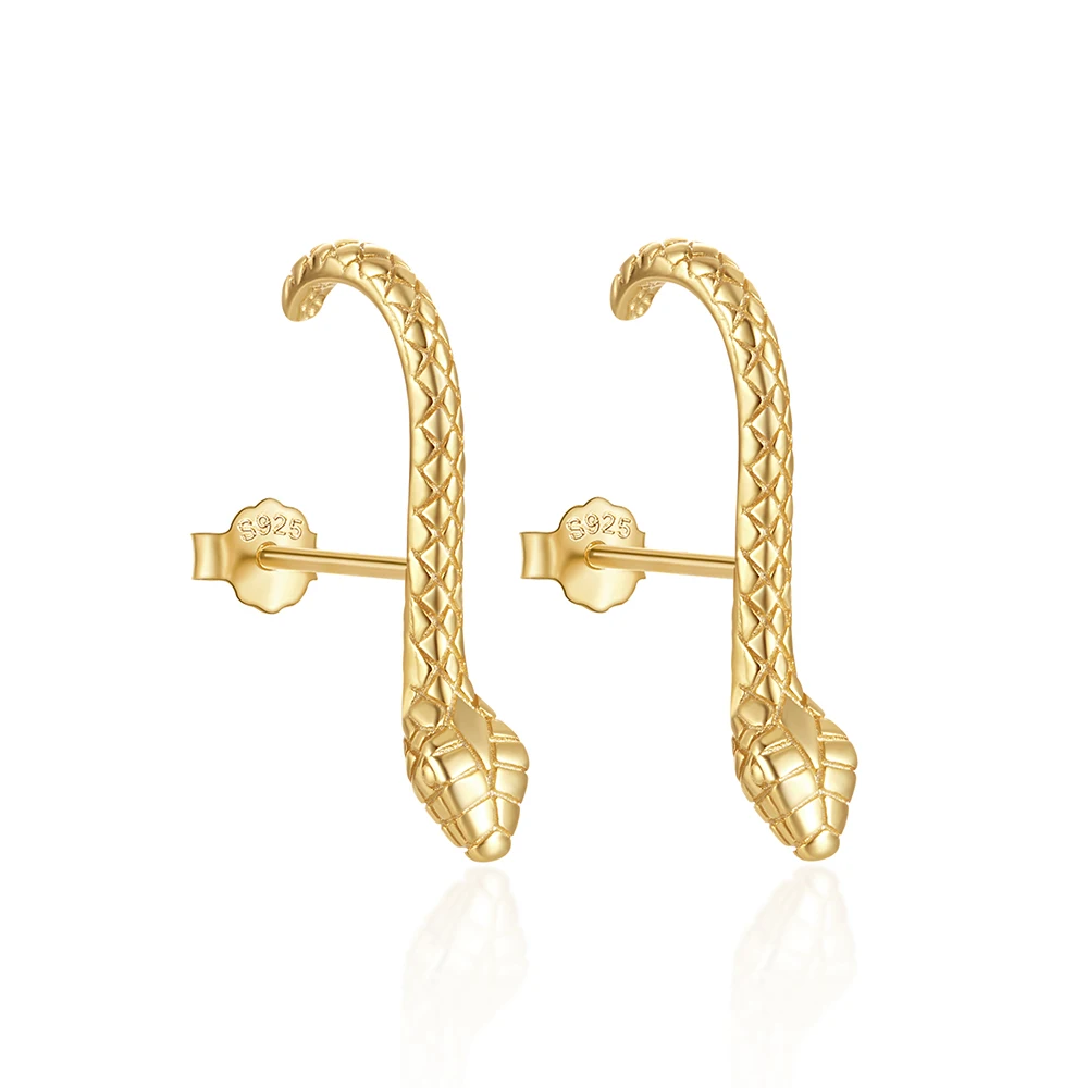 CANNER Unique Design 925 Sterling Silver 18K Gold Plated Snake Stud Earrings Cute Animal Earrings Custom Girl Women Jewelry Gift
CANNER Unique Design 925 Sterling Silver 18K Gold Plated Snake Stud Earrings Cute Animal Earrings Custom Girl Women Jewelry Gift