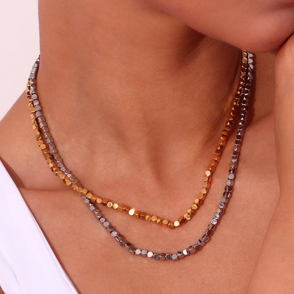 Fashion Jewelry Necklace 18k Gold Plated Beaded Necklace Stainless Steel Tarnish Free Women Jewelry And Accessories
Fashion Jewelry Necklace 18k Gold Plated Beaded Necklace Stainless Steel Tarnish Free Women Jewelry And Accessories