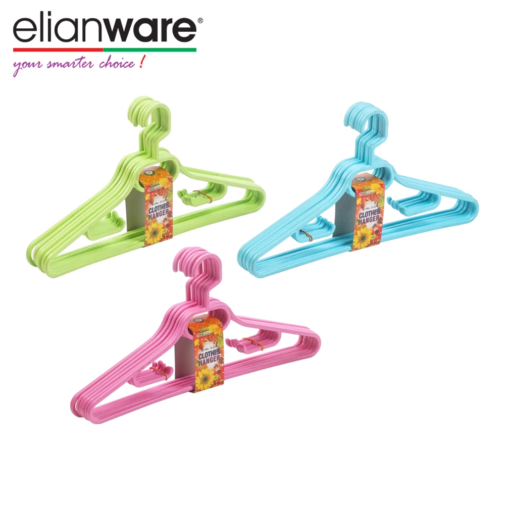 Elianware Household Multicolor Plastic Clothing Hanger Set Garment Shops Customizable For Clothes T Shirts Jacket Hanging