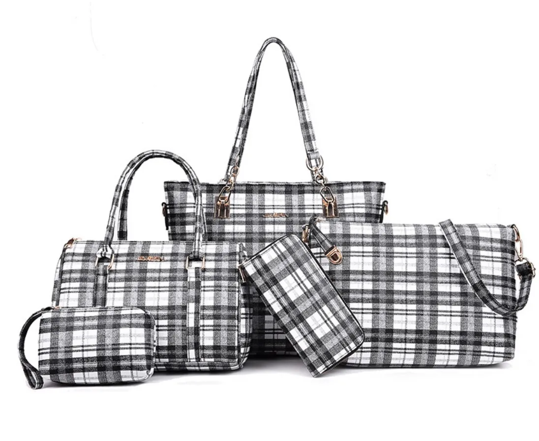 Vagen Leather lattice Pattern Women Handbags Wallet Tote Bag Shoulder Bag Top Handle Satchel Purse Set 5pcs
Vagen Leather lattice Pattern Women Handbags Wallet Tote Bag Shoulder Bag Top Handle Satchel Purse Set 5pcs