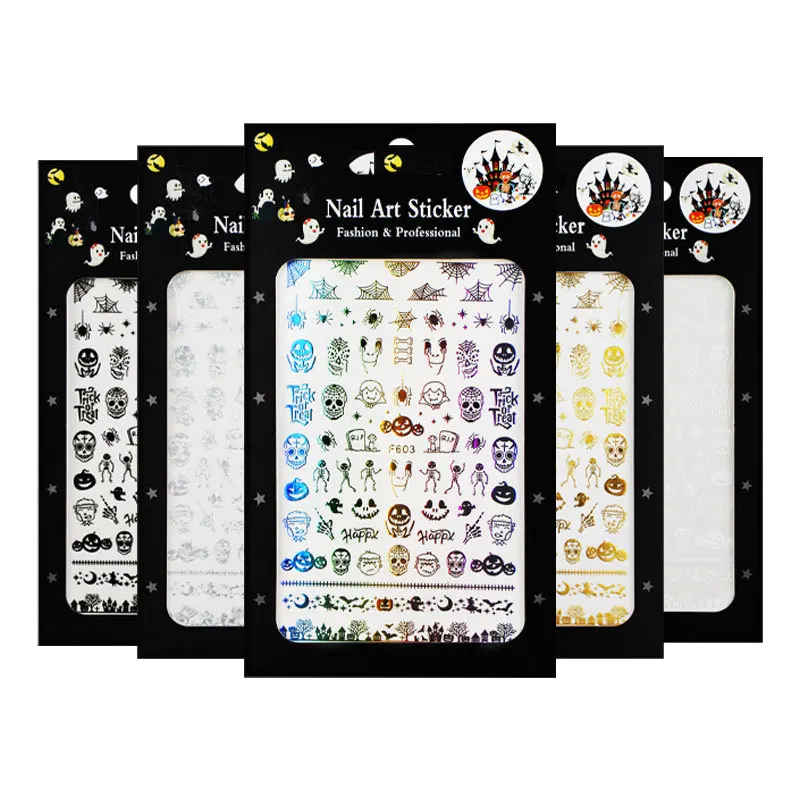 ANGNYA 2021 New Arrival Holographic Pumpkin Little Devil Manicure Art Decals Sheet Halloween Nail Stickers, 5 colors
ANGNYA 2021 New Arrival Holographic Pumpkin Little Devil Manicure Art Decals Sheet Halloween Nail Stickers, 5 colors