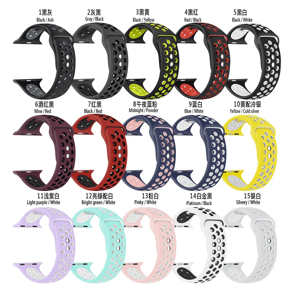 ShanHai For Apple Watch Band 38/40mm 42/44mm,Silicone Sport Band Replacement Wrist Strap For iWatch Apple Watch Series 5/4/3, Multi-color optional or customized
ShanHai For Apple Watch Band 38/40mm 42/44mm,Silicone Sport Band Replacement Wrist Strap For iWatch Apple Watch Series 5/4/3, Multi-color optional or customized