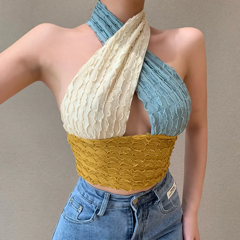 2021 Ladies Sexy Hollow Out Knitted Tank Top Women Summer Sleeveless Patchwork Backless Sexy Off Shoulder Party Crop Tops, Shown
2021 Ladies Sexy Hollow Out Knitted Tank Top Women Summer Sleeveless Patchwork Backless Sexy Off Shoulder Party Crop Tops, Shown