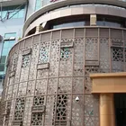 Square wall cladding material with laser wooden panel design