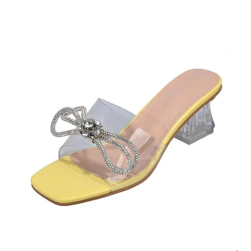 2021 Summer New Crystal Rhinestone Slippers Female French Thick-heeled Transparent Sandals Fairy High-heeled Women's Shoes
2021 Summer New Crystal Rhinestone Slippers Female French Thick-heeled Transparent Sandals Fairy High-heeled Women's Shoes