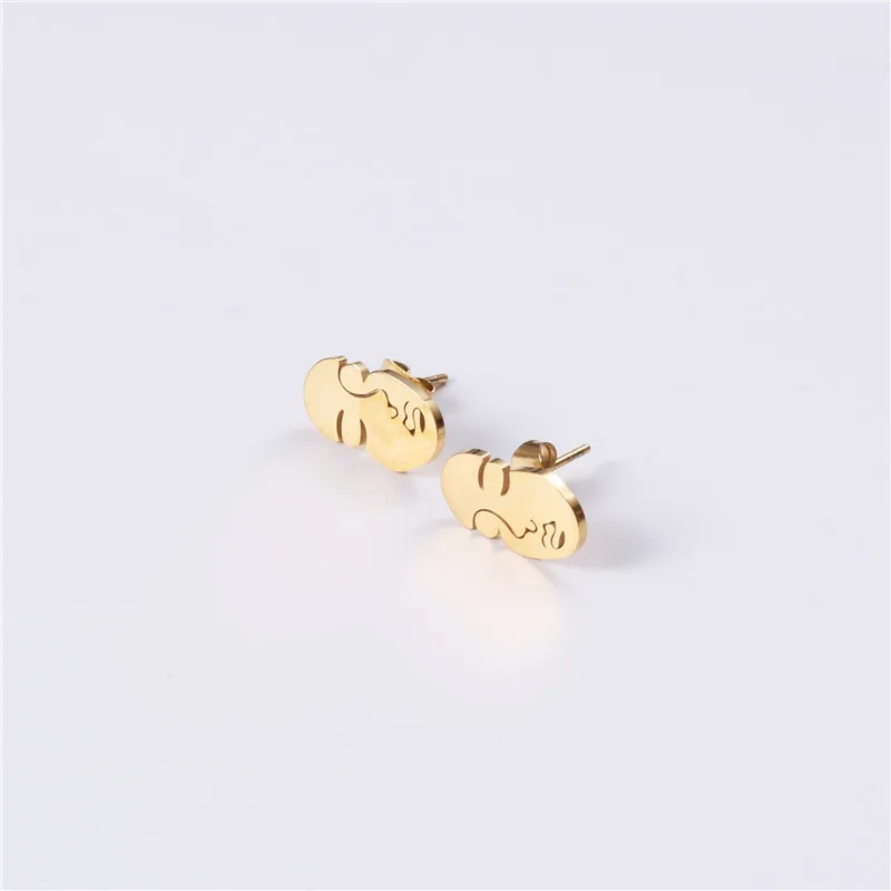 MYSO New Ins New Fashion 18K Gold Plated Cute Face Gold Stud Earrings Stainless Steel Jewelry
MYSO New Ins New Fashion 18K Gold Plated Cute Face Gold Stud Earrings Stainless Steel Jewelry