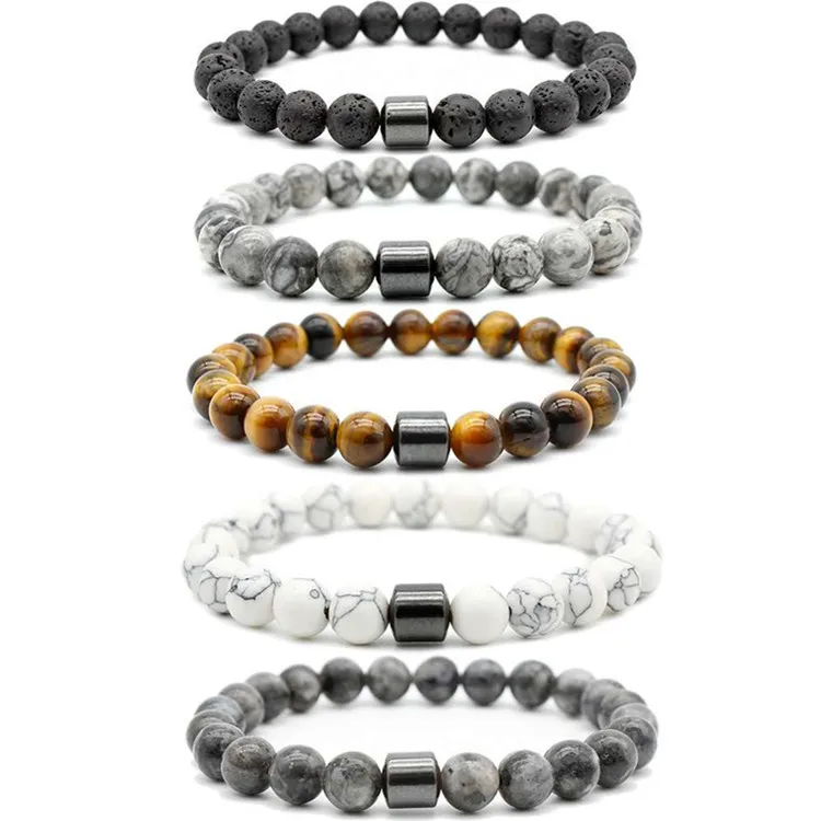 Custom 8mm Bead Stone Lava Tiger Eye Natural Magnetic Therapy Natural Stone Lava Bead Bracelet For Couple
Custom 8mm Bead Stone Lava Tiger Eye Natural Magnetic Therapy Natural Stone Lava Bead Bracelet For Couple