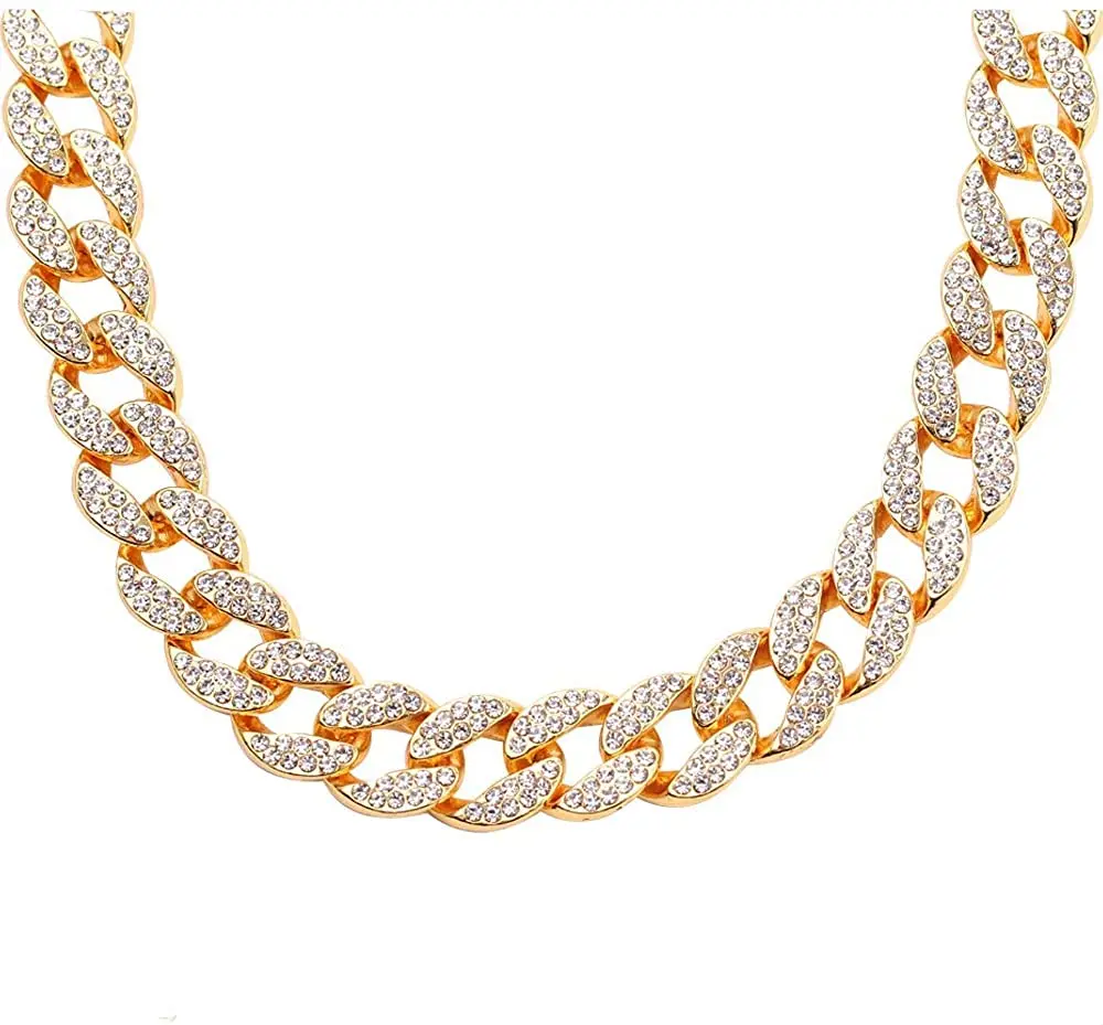 Hip Hop Jewelry 12MM White Gold Plated Out CZ Prong Necklace Diamond Cuban link Chain, Gold/silver/rose gold
Hip Hop Jewelry 12MM White Gold Plated Out CZ Prong Necklace Diamond Cuban link Chain, Gold/silver/rose gold