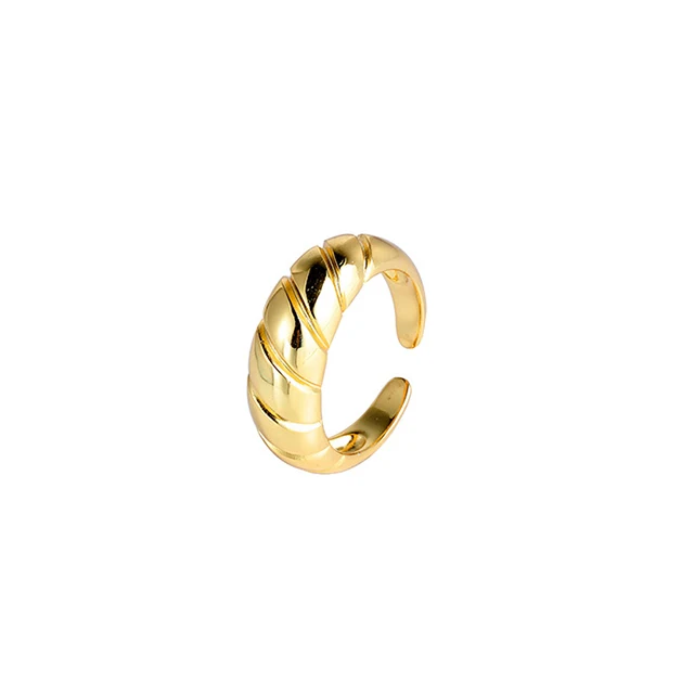 Hypoallergenic Women's Jewelry 18K Gold Plated Sterling Silver Chunky Twisted Croissant Ring
Hypoallergenic Women's Jewelry 18K Gold Plated Sterling Silver Chunky Twisted Croissant Ring