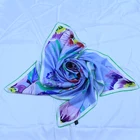 designer silk bandana custom flower scarf