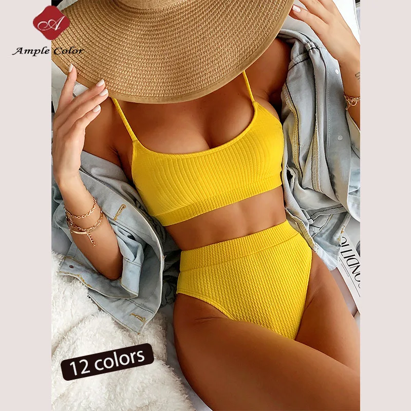 Custom Bikini High Waist Beach Wear Bathing Suit Girl Swimsuit Women Two Piece Rib Swimwear
Custom Bikini High Waist Beach Wear Bathing Suit Girl Swimsuit Women Two Piece Rib Swimwear