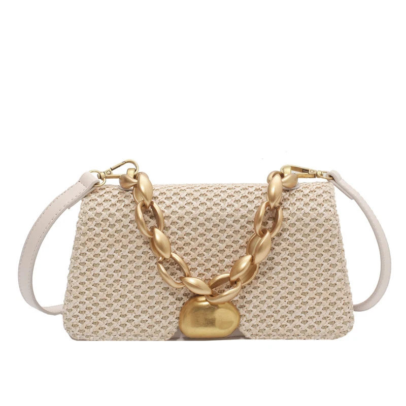 Hot selling vintage straw mini chain women shoulder bag trending handbags 2021 with thick chain, 2 colors
Hot selling vintage straw mini chain women shoulder bag trending handbags 2021 with thick chain, 2 colors