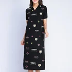 Factory supplies women's short-sleeved printed T-shirt dresses