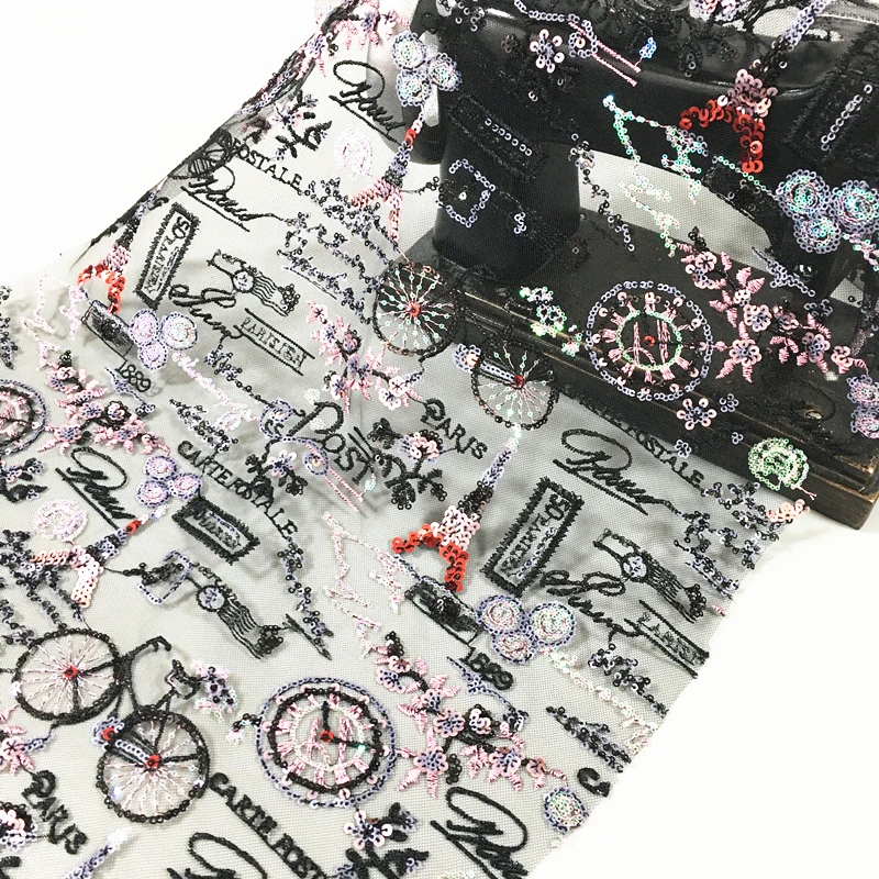 Modern european trendy new arrival shiny evening dress bicycles pattern sequins mesh embroidered fabric, Accept customized color
Modern european trendy new arrival shiny evening dress bicycles pattern sequins mesh embroidered fabric, Accept customized color