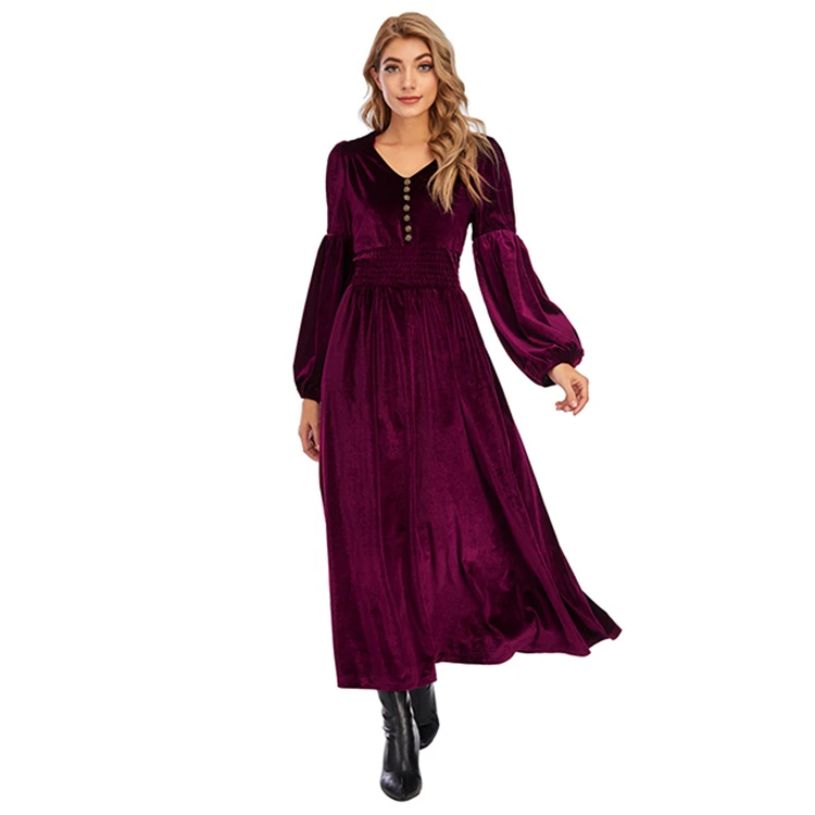 Wholesale High-end Lady Wine Red V-neck Dress Long Sleeve Party Elegant Midi Women Long Skirt Dress, Customized color
Wholesale High-end Lady Wine Red V-neck Dress Long Sleeve Party Elegant Midi Women Long Skirt Dress, Customized color