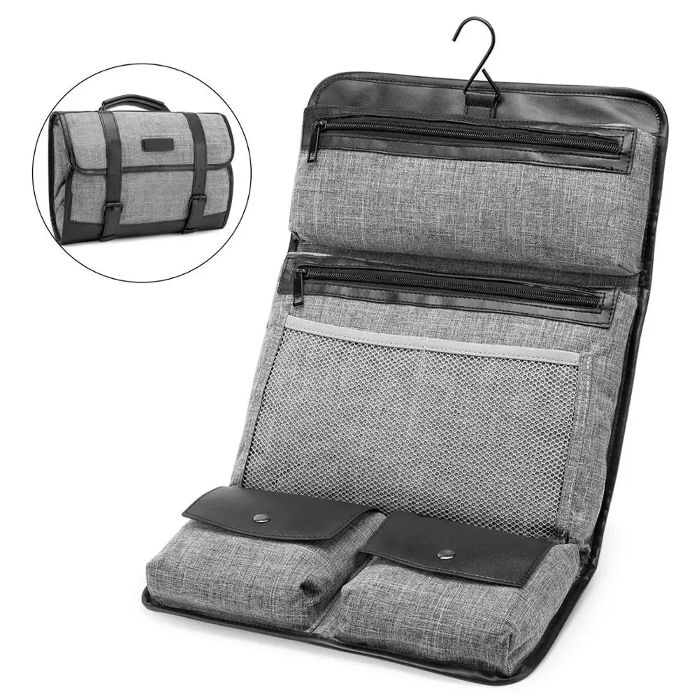 Hanging PU leather toiletry bag portable travel storage cosmetic organizer cloth underwear toiletry bag, Gray , customized color is available
Hanging PU leather toiletry bag portable travel storage cosmetic organizer cloth underwear toiletry bag, Gray , customized color is available