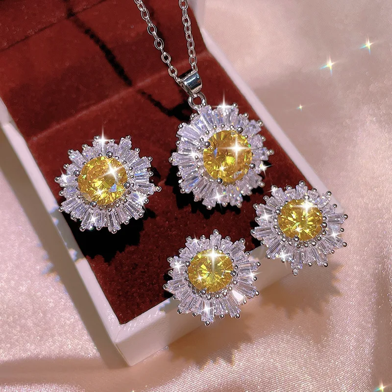 Hot Sale Jewelry KISS034 Minimalist daily Shine Beautiful Flower Shape Shine Zircon Jewelry Set For Women, Silver
Hot Sale Jewelry KISS034 Minimalist daily Shine Beautiful Flower Shape Shine Zircon Jewelry Set For Women, Silver
