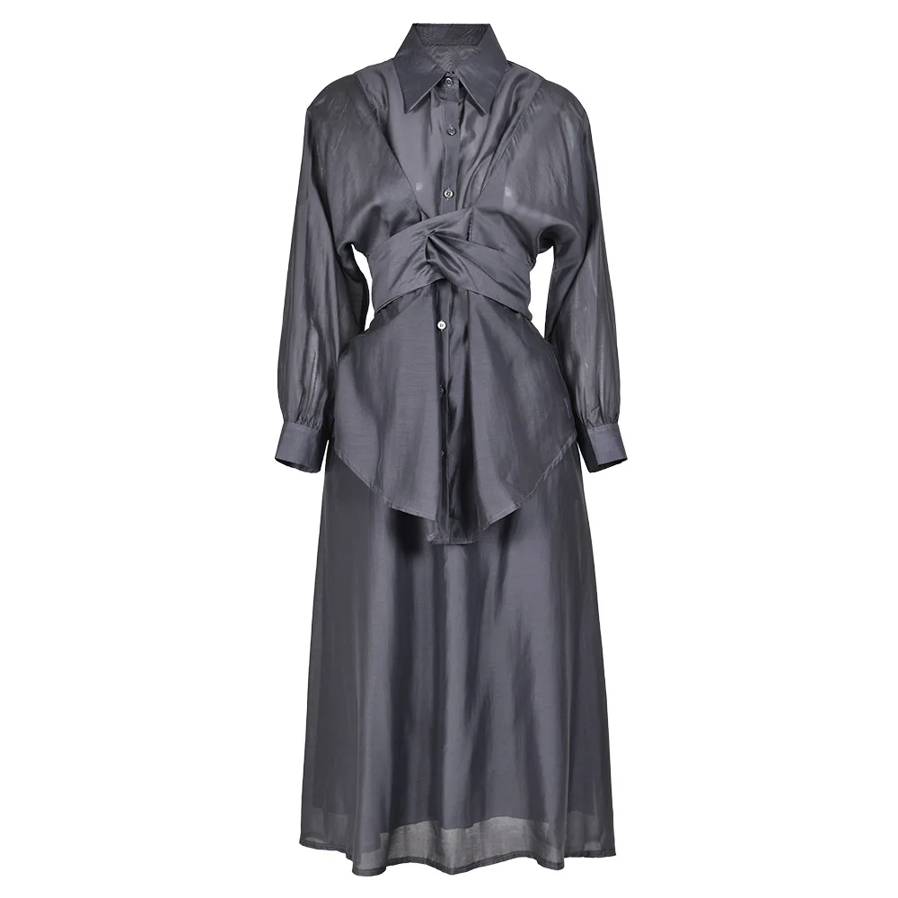 2023 Bettergirl Design Autumn Shirt-skirt Set Waist Cover Slimming Sunscreen Thin Permeable Cool Women's Casual Set
2023 Bettergirl Design Autumn Shirt-skirt Set Waist Cover Slimming Sunscreen Thin Permeable Cool Women's Casual Set