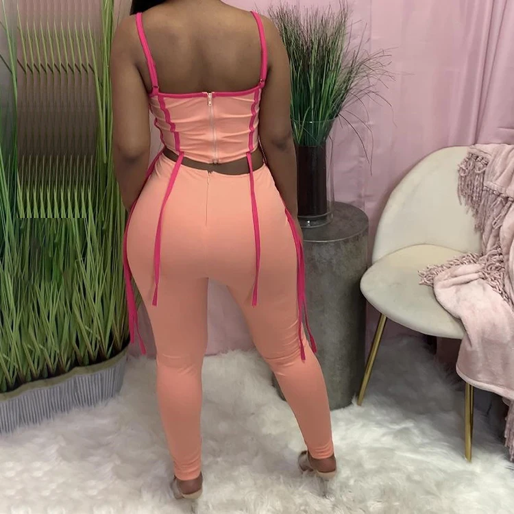 Wholesale Trendy Outfits Women New Fashion Two Piece Clothing Contrast Color Camisole Long Pants Set -PT, Pink,gray,black
Wholesale Trendy Outfits Women New Fashion Two Piece Clothing Contrast Color Camisole Long Pants Set -PT, Pink,gray,black