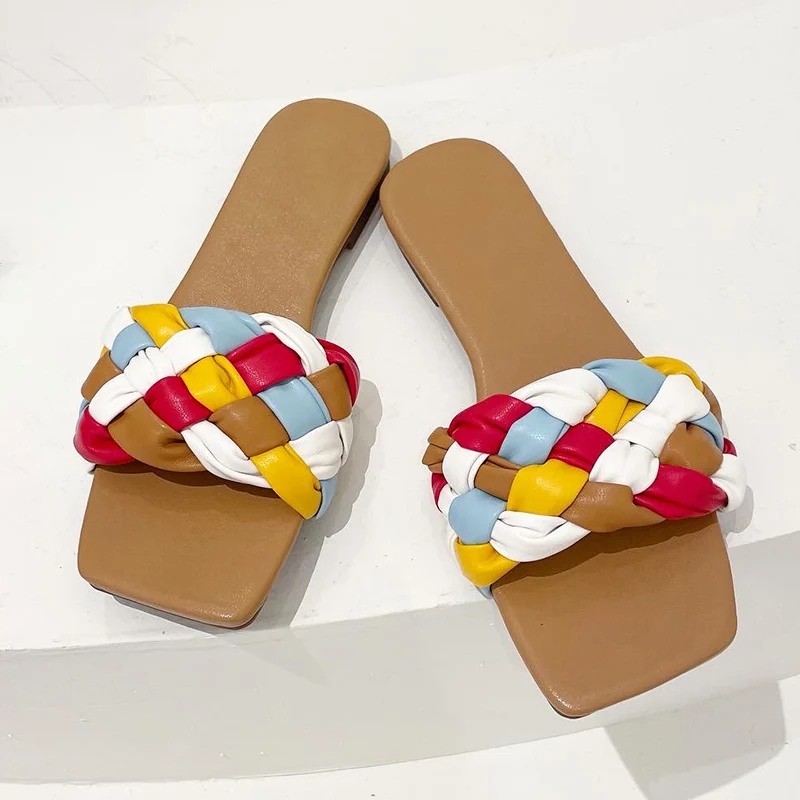 2021 New PU Flat Slippers Casual Summer Zapatos De Mujer Mixed Colors Fashion Leisure Narrow Band Head Peep Toe Women's Shoes, Black white brown pink apricot
2021 New PU Flat Slippers Casual Summer Zapatos De Mujer Mixed Colors Fashion Leisure Narrow Band Head Peep Toe Women's Shoes, Black white brown pink apricot