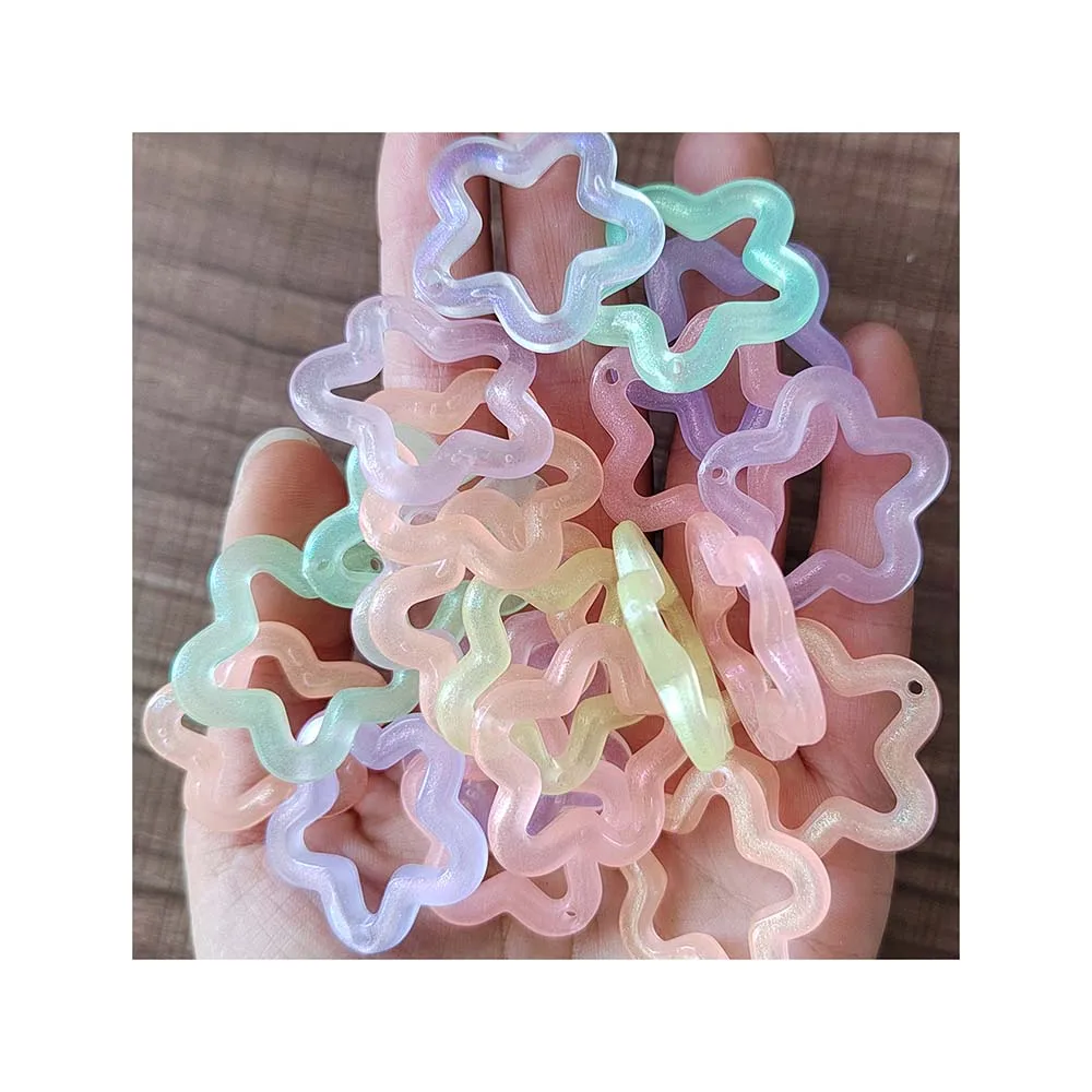 Luminous Acrylic Hallow Star Jewelry Beads Loose Spacer Bead Glow in Dark Plastic Star Shape fit DIY Accessories
Luminous Acrylic Hallow Star Jewelry Beads Loose Spacer Bead Glow in Dark Plastic Star Shape fit DIY Accessories