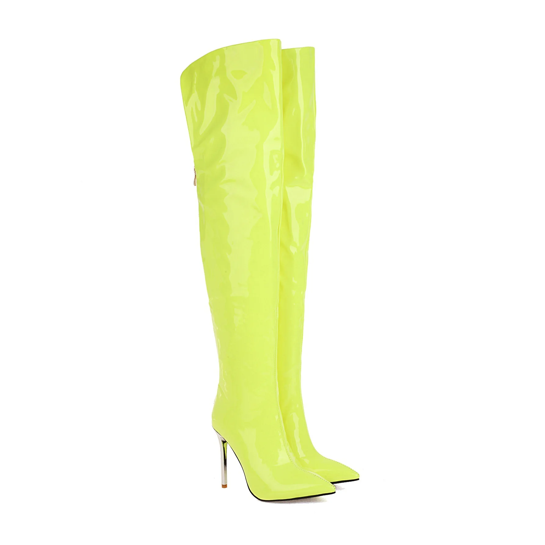 Autumn And Winter New Green Zipper Women Thigh Boots European And American Style Women Over The Knee Boots, Green orange
Autumn And Winter New Green Zipper Women Thigh Boots European And American Style Women Over The Knee Boots, Green orange