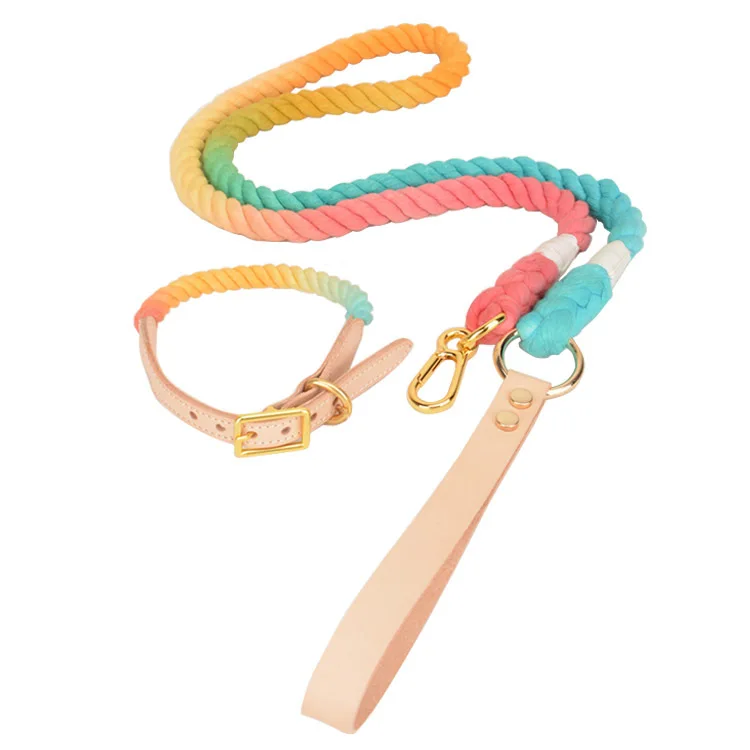 Wholesale Pets Accessories Collars XL Customized Leather Handmade Cotton Rope Dog Collar
Wholesale Pets Accessories Collars XL Customized Leather Handmade Cotton Rope Dog Collar