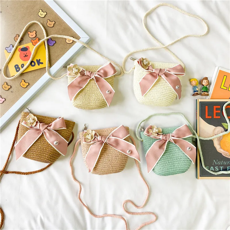 2021 fashion bow weave bag korea summer kids beach sling bag crossbody purse for little girls gift, Customized
2021 fashion bow weave bag korea summer kids beach sling bag crossbody purse for little girls gift, Customized
