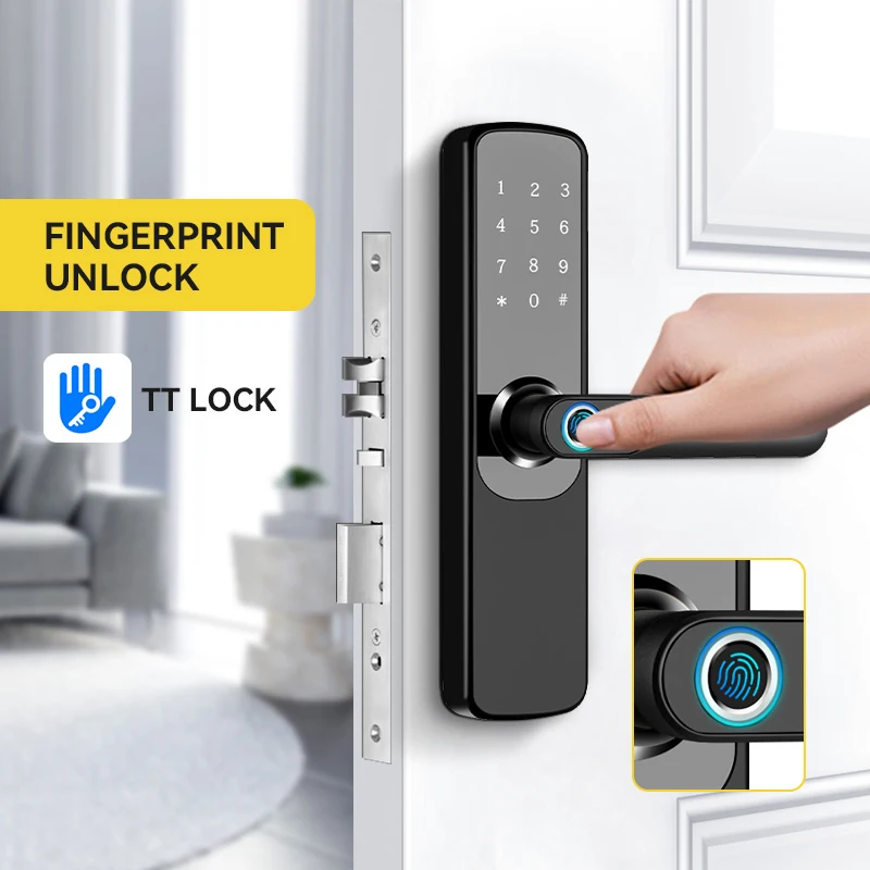 Tediton High Quality Security Digital Electric Intelligent Card TTlock APP Fingerprint Smart Door Lock
Tediton High Quality Security Digital Electric Intelligent Card TTlock APP Fingerprint Smart Door Lock