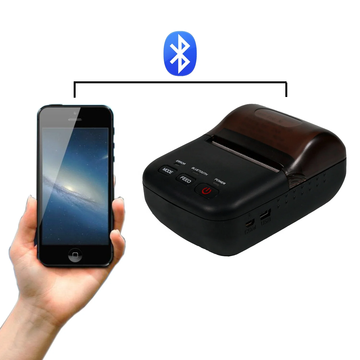 58mm Thermal Handheld Mini Portable Printer BT Thermal Printer For Android HCC-T12BT
58mm Thermal Handheld Mini Portable Printer BT Thermal Printer For Android HCC-T12BT