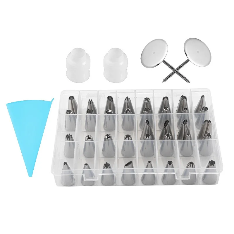 Cake Decorating Supplies Kit Stainless Steel Cake Tools Tip Set Cake Nozzles Set, As picture
Cake Decorating Supplies Kit Stainless Steel Cake Tools Tip Set Cake Nozzles Set, As picture