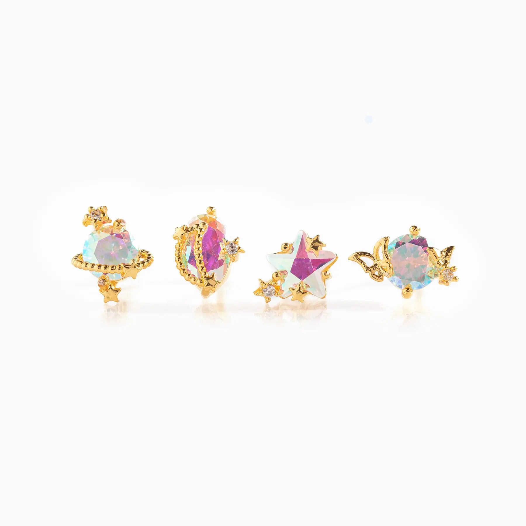 ER0090 high quality brass minimalist earring colorful zircon CZ women tiny cute star moon Andromeda Stud Set trendy earrings
ER0090 high quality brass minimalist earring colorful zircon CZ women tiny cute star moon Andromeda Stud Set trendy earrings