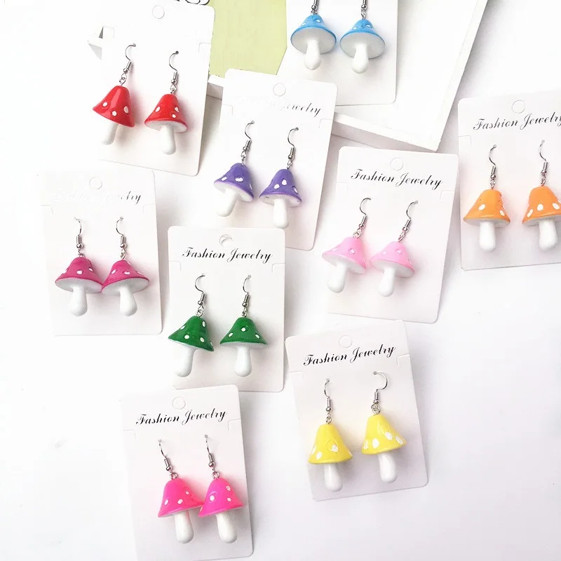 Colorful Simulation Mushroom Dangle Earring Cute Sweet Fresh Handmade Long Pendant Jewelry Best Accessories Gift for Women Girls
Colorful Simulation Mushroom Dangle Earring Cute Sweet Fresh Handmade Long Pendant Jewelry Best Accessories Gift for Women Girls