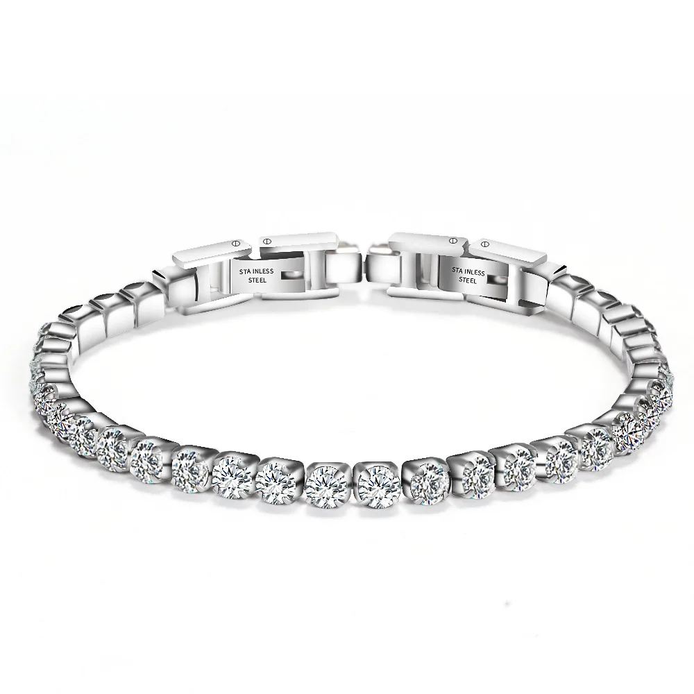 Bellona OEM Bracciali women adjustable steel Adjustable Double Buckle Zircon Tennis Braceletnis bracelet
Bellona OEM Bracciali women adjustable steel Adjustable Double Buckle Zircon Tennis Braceletnis bracelet