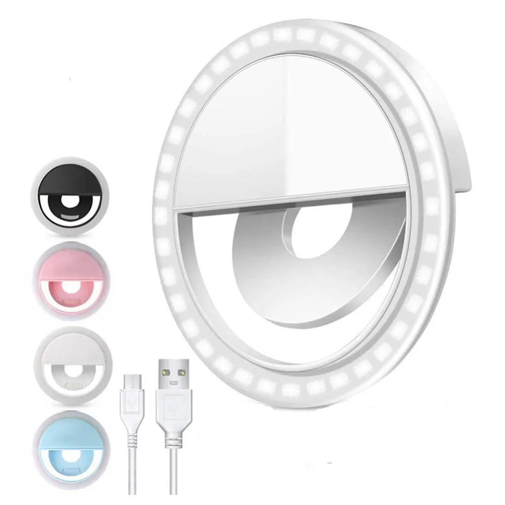 Rechargeable Clip on 36 Led Ring RK12 Beauty LED Flash Selfie Light for All Mobile Phones, Black,white,blue,pink
Rechargeable Clip on 36 Led Ring RK12 Beauty LED Flash Selfie Light for All Mobile Phones, Black,white,blue,pink