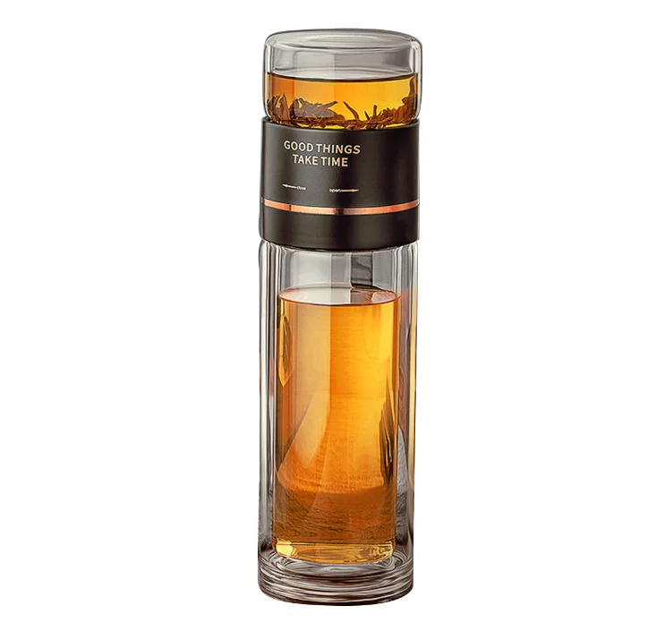 new high quality heat-resistant unbreakable double wall glass water tea bottle with tea infuser tea bottle
new high quality heat-resistant unbreakable double wall glass water tea bottle with tea infuser tea bottle