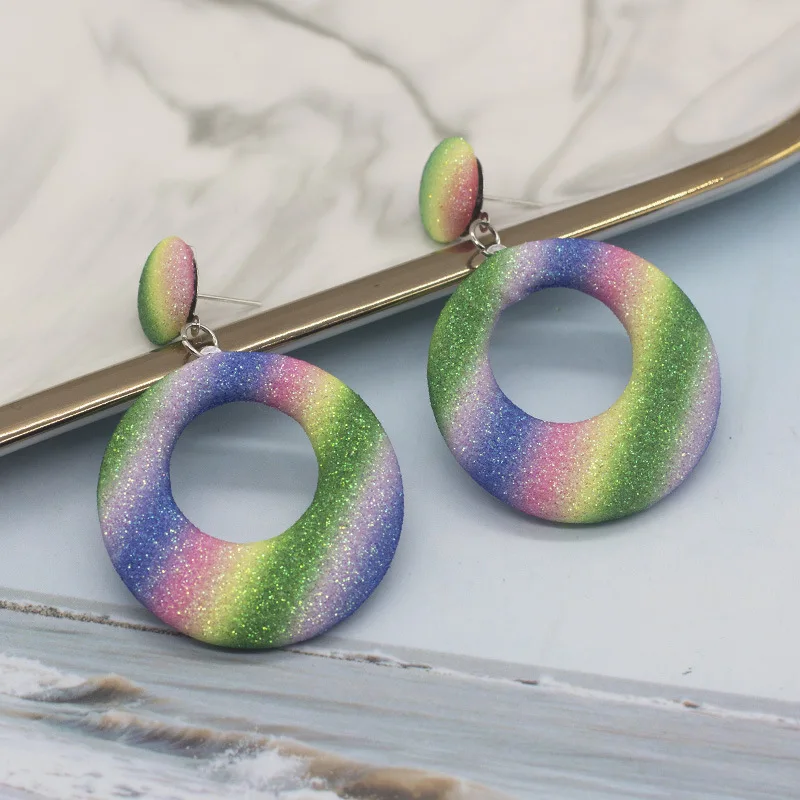 2021 Newest Fashion Rainbow Colorful Acrylic Glitter Gradient Earrings Trendy Colorful Circle Sequin Earrings
2021 Newest Fashion Rainbow Colorful Acrylic Glitter Gradient Earrings Trendy Colorful Circle Sequin Earrings