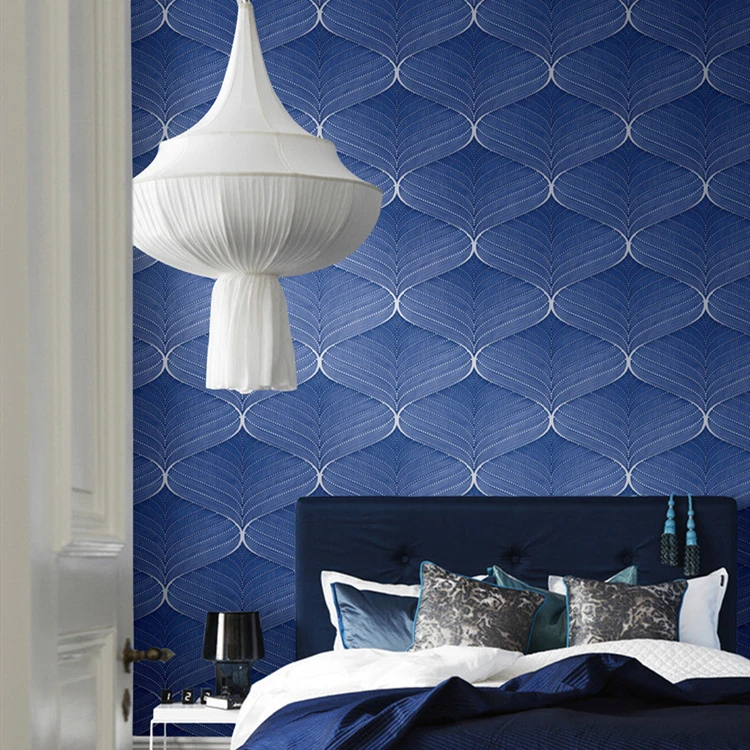 Master Bedroom Walls Dark Blue Patterned Wallpaper Vinyl Sheet Wall Covering Buy Dark Blue Patterned Wallpaper Wallpaper For Master Bedroom