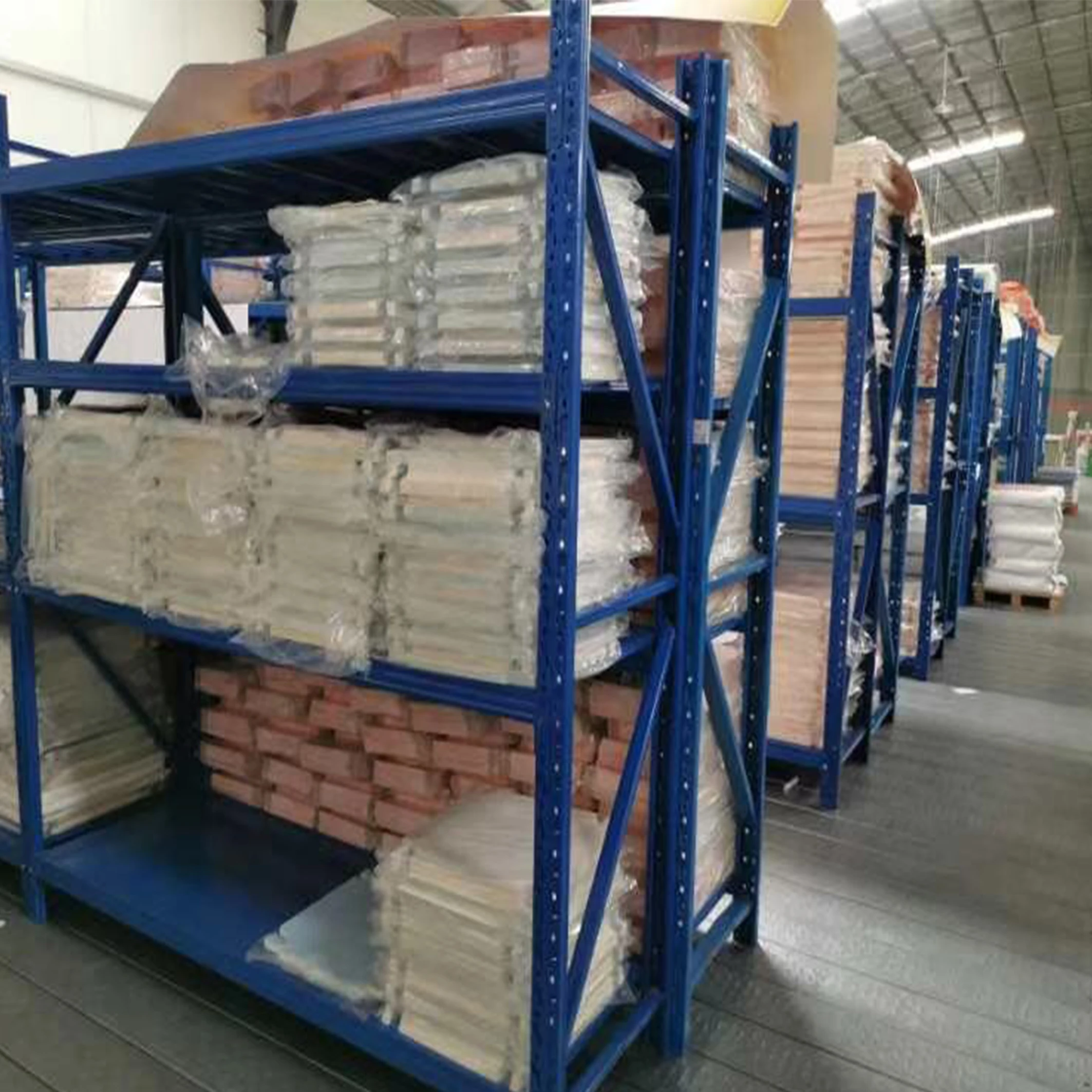 Boltless 강철 조정 가능한 선반 시스템 고품질 산업 선반 도매 가격 Longspan 창고 벽돌쌓기 제조