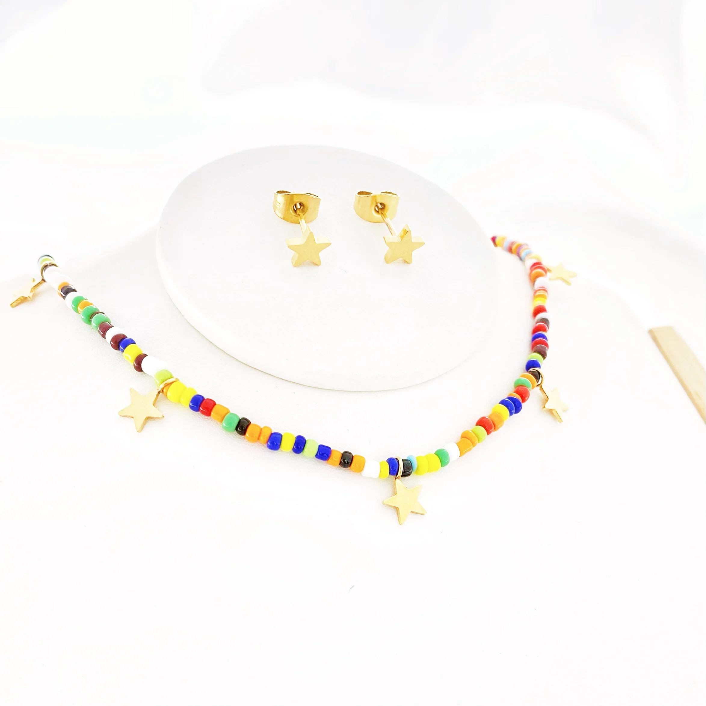 Bohemian Vintage Colorful Beads Chain Tassel Star Pendant Fashion Necklaces Jewelry For Women Elegant Accessories
Bohemian Vintage Colorful Beads Chain Tassel Star Pendant Fashion Necklaces Jewelry For Women Elegant Accessories