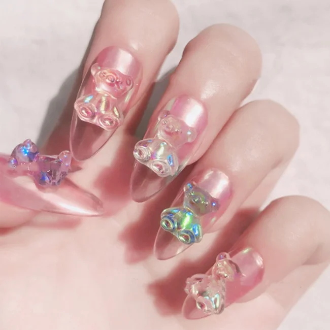 3 Pcs/Set 3D Cute Aurora Bear Nail Accessories for Art Decoration Cartoon Animal Stickers for hinestone Nails Charms, Multi color
3 Pcs/Set 3D Cute Aurora Bear Nail Accessories for Art Decoration Cartoon Animal Stickers for hinestone Nails Charms, Multi color