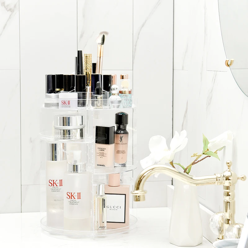 360 Rotating Makeup Organizer Adjustable Carousel Spinning Holder Storage Rack Large Capacity Make up Caddy Shelf Cosmetic box, Clear
360 Rotating Makeup Organizer Adjustable Carousel Spinning Holder Storage Rack Large Capacity Make up Caddy Shelf Cosmetic box, Clear