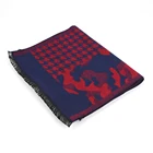 High Quality Good Design Red And Blue Pashmina Shawl Winter Warm Scarf Women